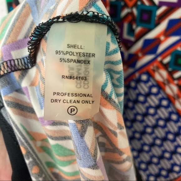 Calvin Klein Geometric Stretch Bodycon Dress - Picture 6 of 8